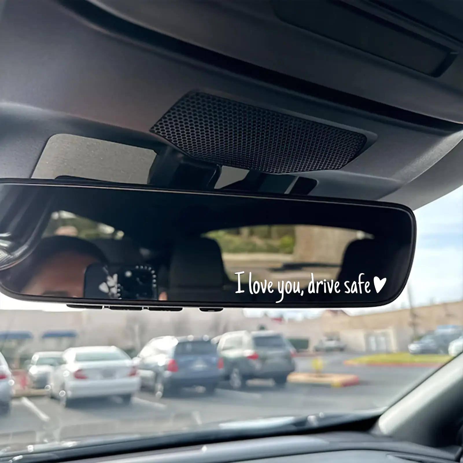 The Text Car Stickers I Love You Drive Safe Interior Decoration Rear View Mirror Fashion Stickers Creative Sport PVC Vinyl Decal