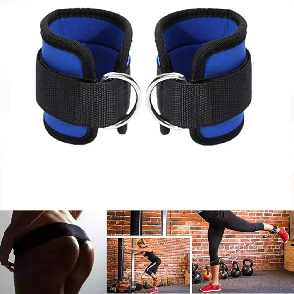 

2Pcs Ankle Straps Adjustable Cable Machine Cuffs with Cotton Padding for Glutes Hamstring Workouts Ankle Straps