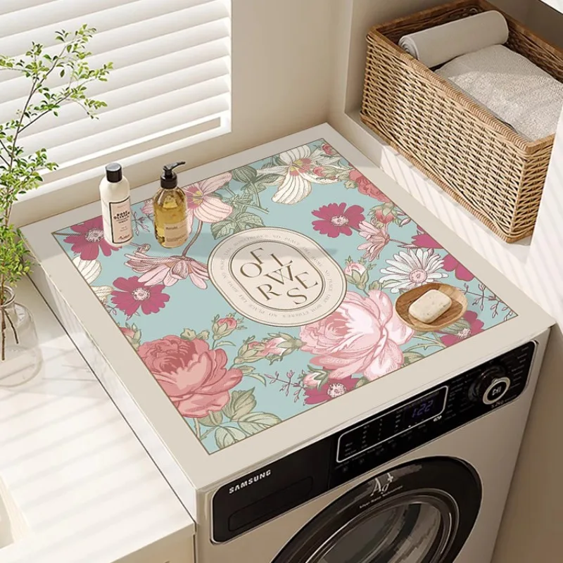 Diatom mud drum washing machine cover pad, water absorption, sun protection and dust cover