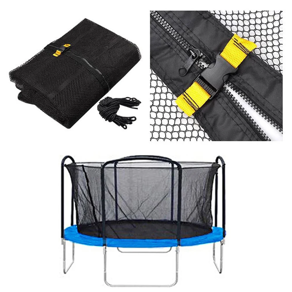 1.83/2.44/3.06/3.66M Trampoline Replacement Net Fence Enclosure Anti-fall Safety Mesh Netting Jumping Pad Fitiness Accessories