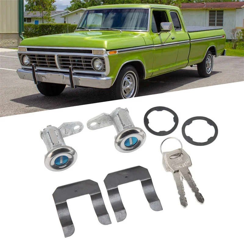 Juego de Cilindros de Bloqueo de Puerta y Interruptor de Encendido para Auto 5070001 para Ford E-150 350 250 Econoline Mercury Mustang Custom F100 F150 F250 F350