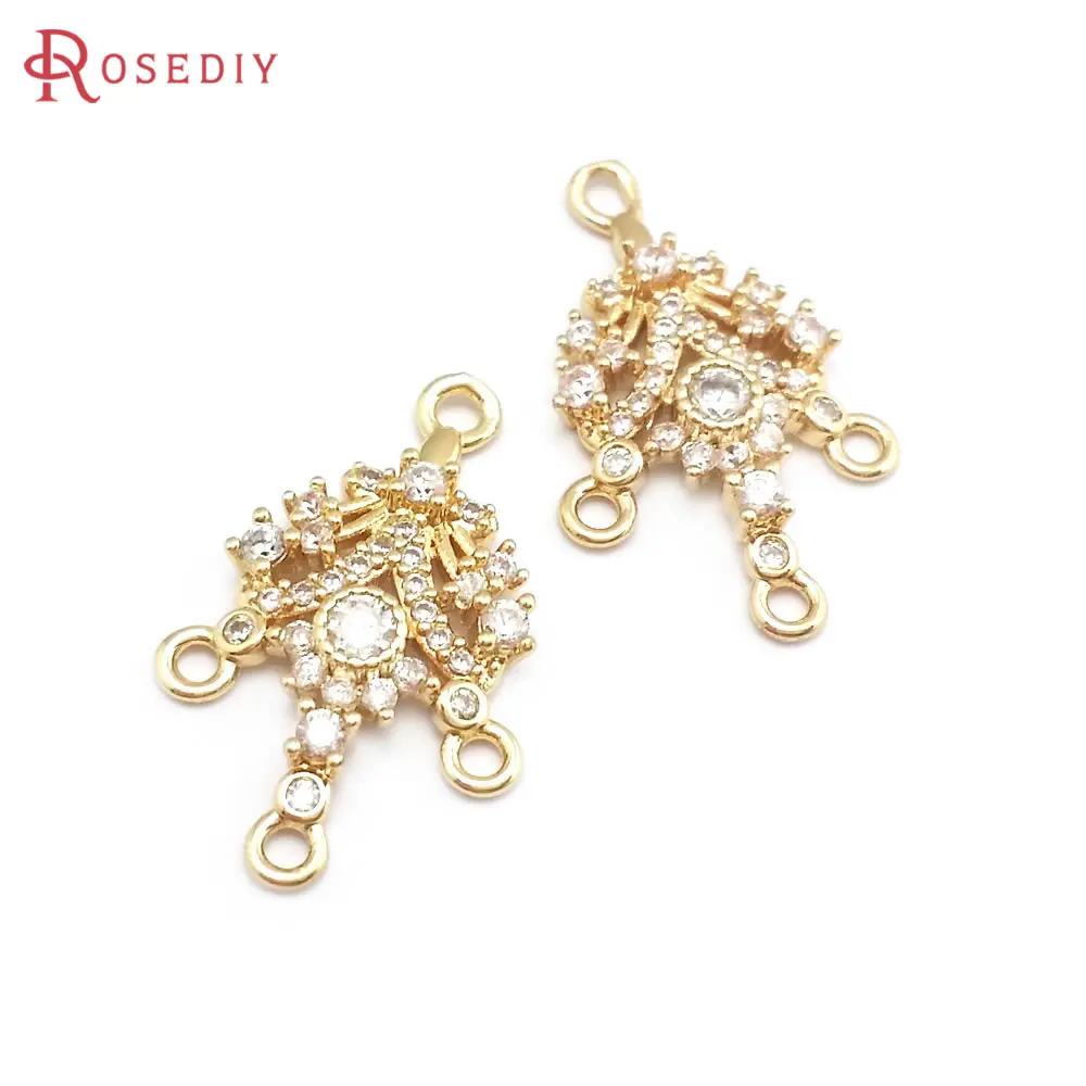 High Quality 18K Gold Color Brass and Zircon More Style Earrings Connect Charms Pendants Jewelry Making Diy Findings Accessories