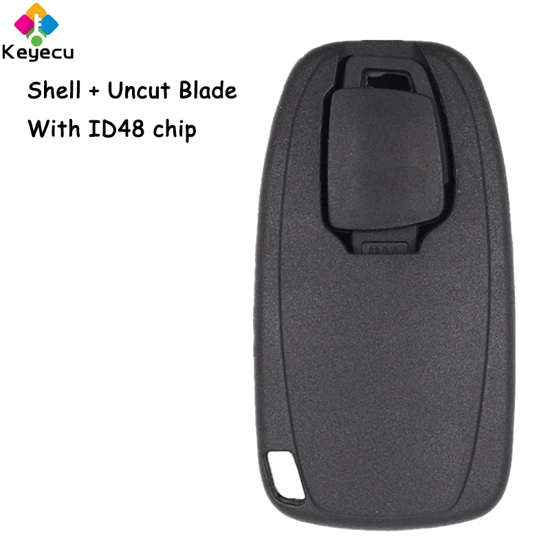 

KEYECU Replacement Smart Remote Key Shell Case + Emergency Plastic Key Blade Fob ID48 Chip for udi A3 A4 A5 A6 A8 S3 S4 S6 S8 Q7