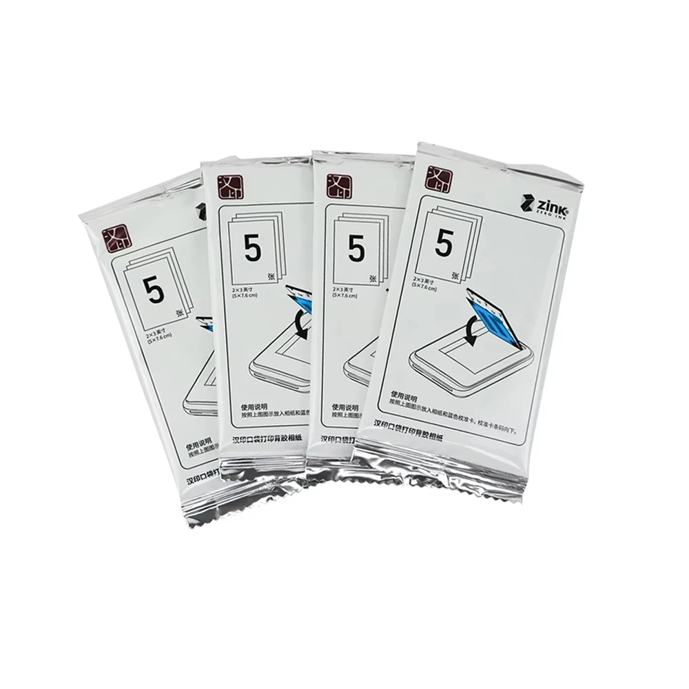 Color Photo Paper 2x3 Inch Sticky-Backed Zink Photo Paper For HPRT MT53 Pocket Photo Printer