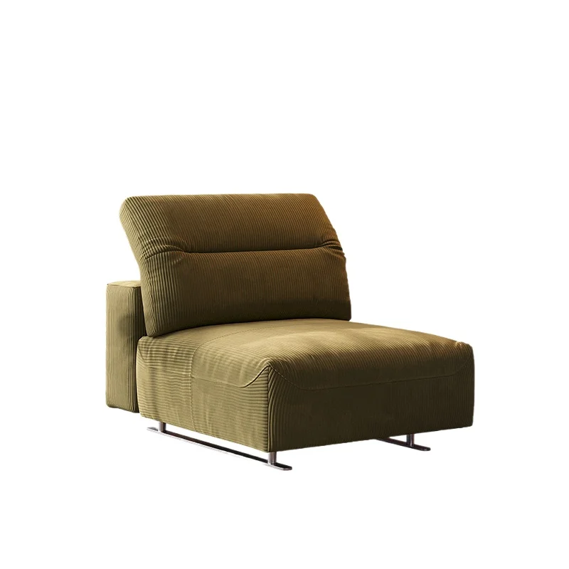 

French retro minimalist single sofa chair living room bedroom balcony backrest fabric corduroy leisure chair