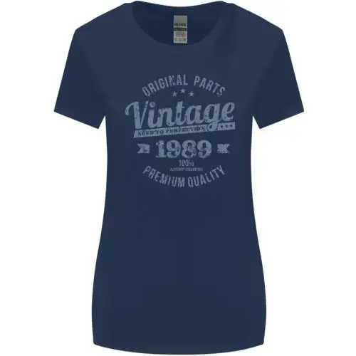 Vintage Year 35th Birthday 1989 Womens Wider Cut T-Shirt