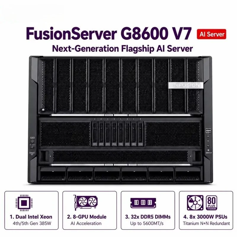 for FusionServer G8600 V7 8U Rack Server 8 GPU Module Xeon Scalable AI High Density Computing Data Center Enterprise