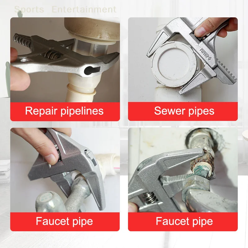 1 قطعة حمام صغير قابل للتعديل مفتاح قابل للضبط قوي لقط كبير نهاية مفتوحة متعددة الوظائف أدوات إصلاح الدراجة #1