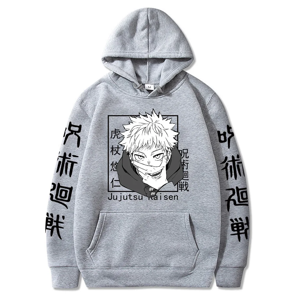 The New Autumn and Winter Japanese Manga Jujutsu Kaisen Jujutsu Kaisen Printed Men's Hooded Sweatshirt and Hoodie