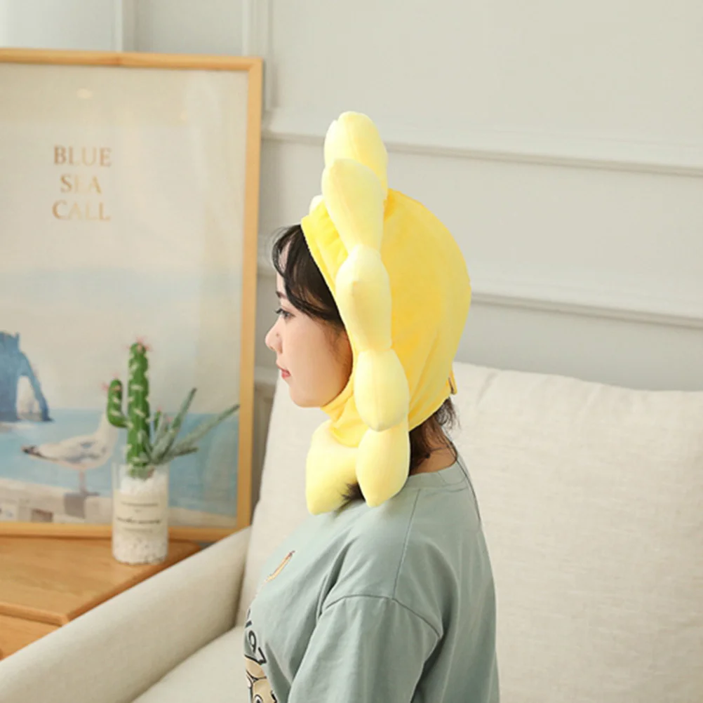 

1Pcs Adorable Sunflower Hat Soft Material Party Novelty Headdress for Dress Up Carnival Festivity Eye Catching Photo Accessory