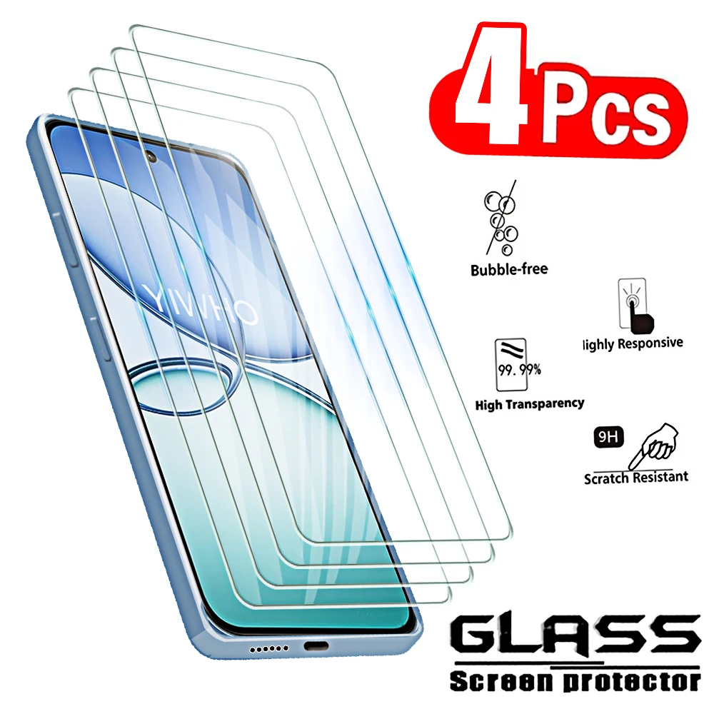 4 Stück gehärtetes Glas für Realme 15T Displayschutzfolien Vollständige Abdeckung Schutzfolie für Realme15t 15T 14t Frontgehäuse