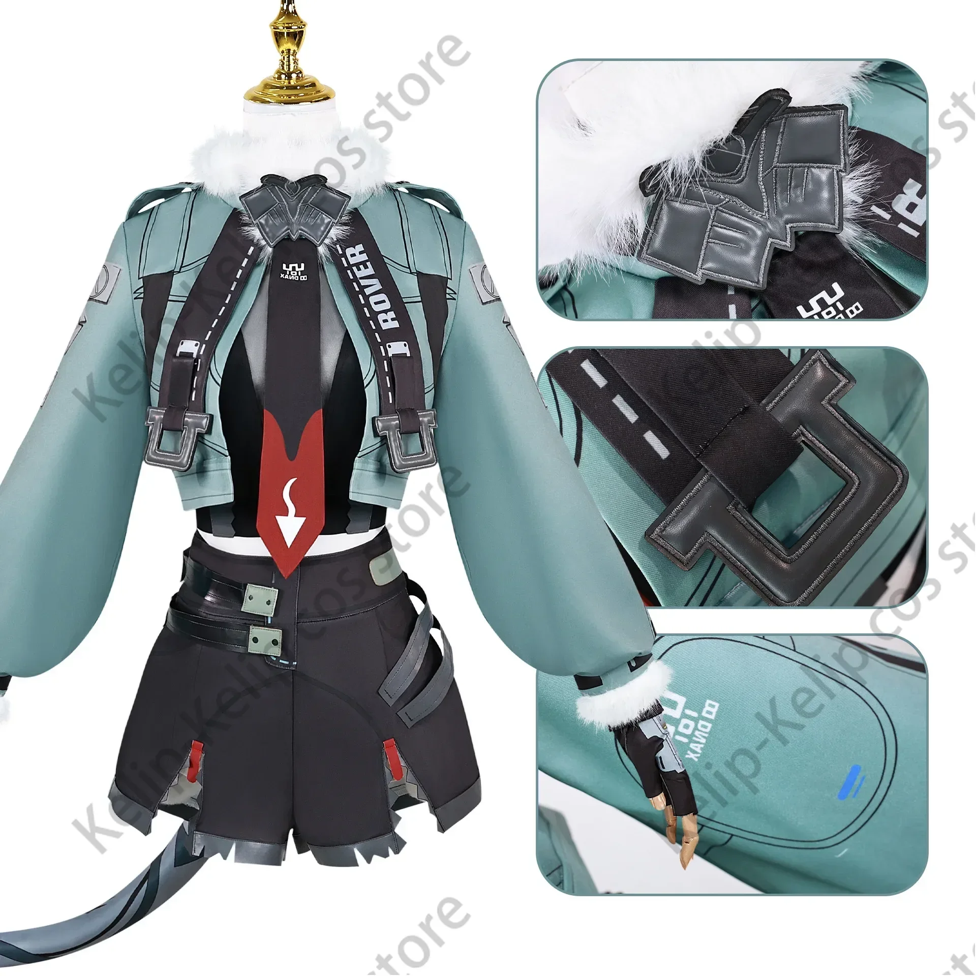 Jane Doe-Disfraz de Cosplay, juego Zenless Zone Zero, disfraz Sexy para mujer, ratones de Halloween, cola de Jane Doe de talla grande