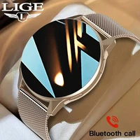 LIGE nuevo reloj inteligente 2025 reloj inteligente con carga inalámbrica llamadas Bluetooth relojes hombres mujeres pulsera de Fitness reloj personalizado cara + caja