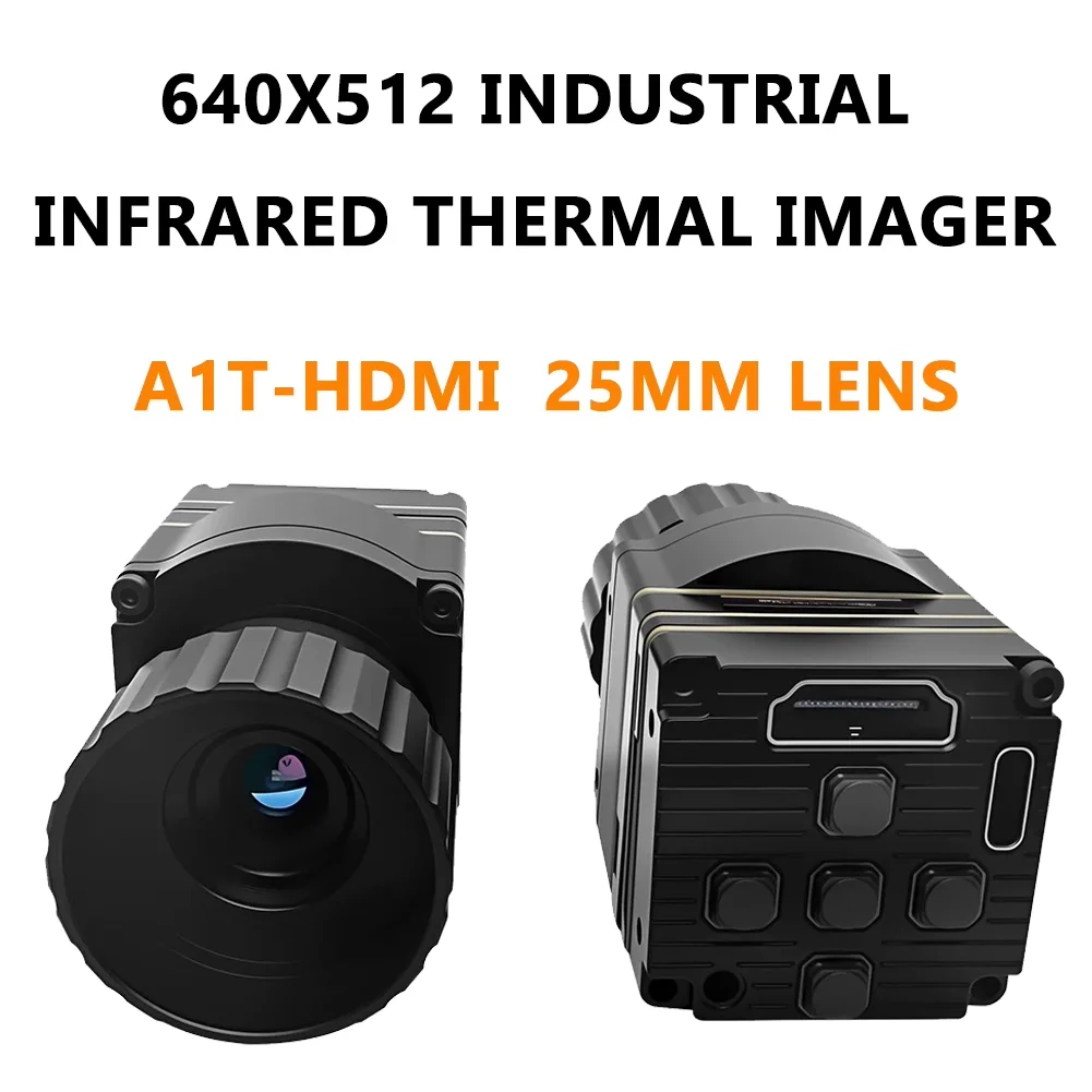 

640x512 12μm Industrial Infrared Thermal Imager with HDMI & USB UVC Output, 25mm Lens, ASIC Chip, for Industrial Monitoring