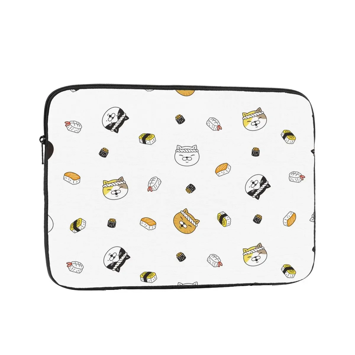 Zipper Laptop Notebook Bag Case Onigiri Sushi Dog Cat Tablet Sleeve Case Cute 12