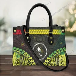 Polynesian Hawaiian Vintage Design Messenger Bag Fashion High Quality Portable Pu Leather Shoulder Bag Girls Commuter Totes Gift