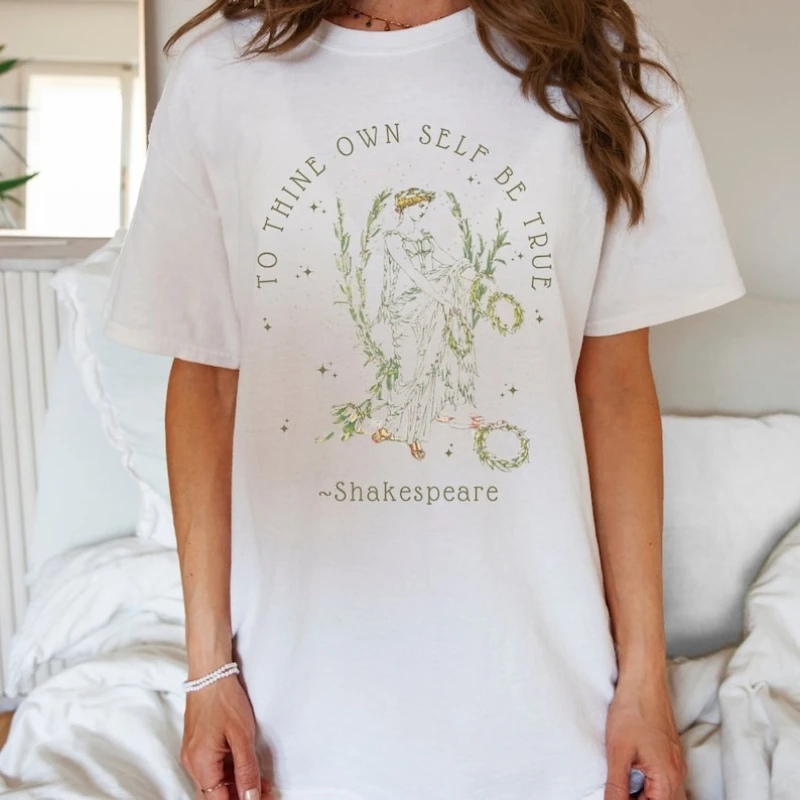 Hamlet Shirt Shakespeare Unisex T-Shirt Cottagecore Feminism Poet Bookish Mystical Comf Commuter All-match Graphic Tshirts