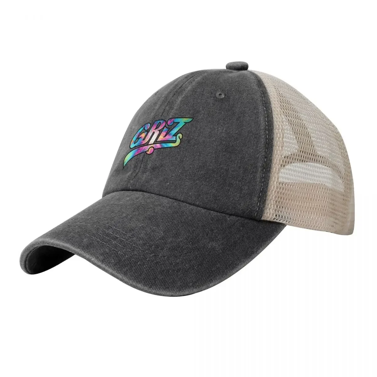 GRiZ Logo- Rainbow Pixel Tie-Dye Print Baseball Cap Brand Man cap tea Hat western Hat Men's Caps Women's