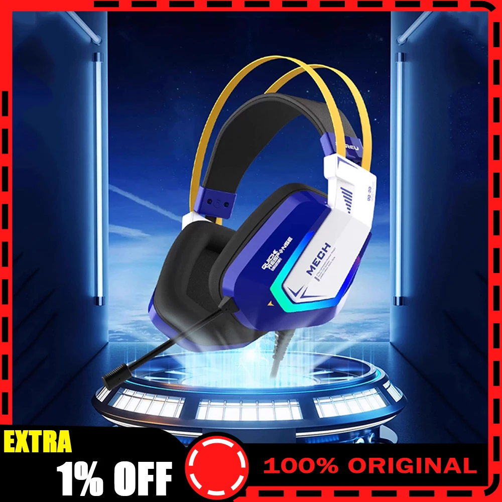 

Наушники Dareu EH732 с эффектом объемного звука 7.1, адаптацией к форме головы, 50-мм динамиками, RGB-подсветкой, шумоподавлением и микрофоном для ПК