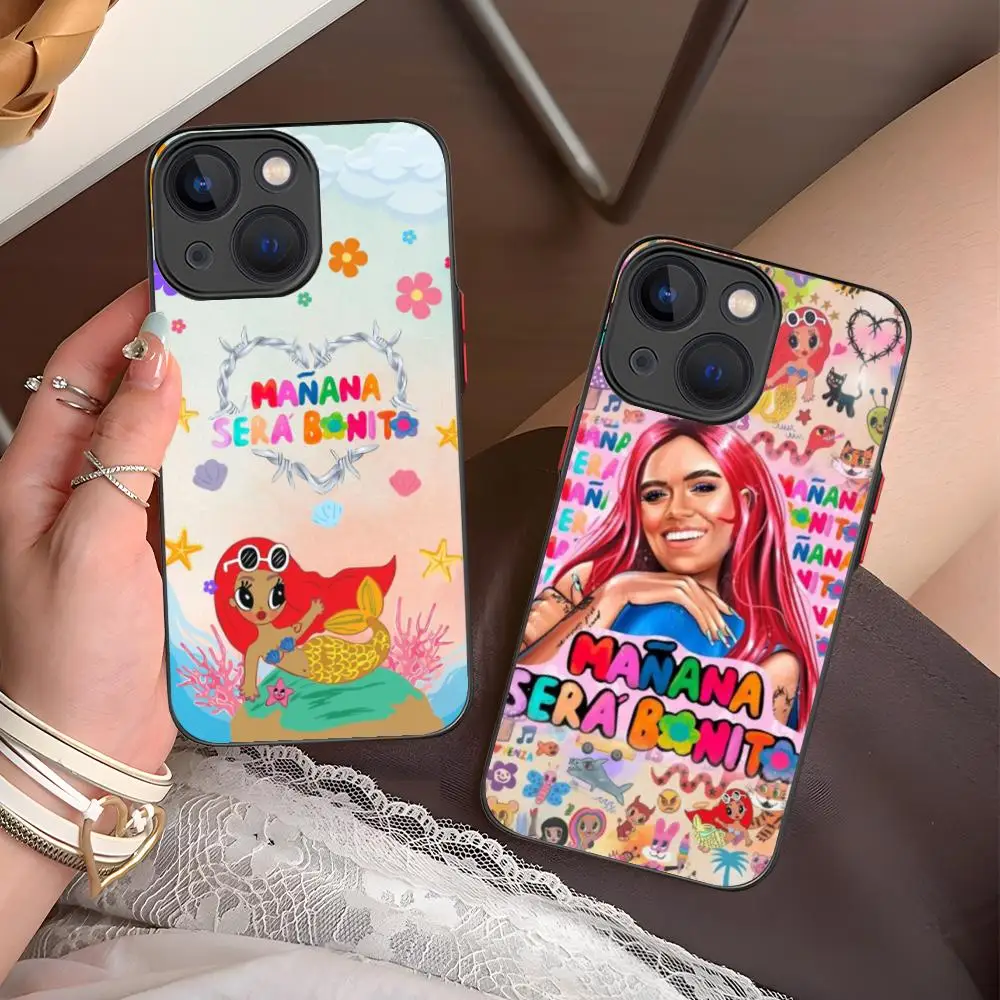 

Karol G Latino Mobile Cell Phone Case for iPhone 17 16 15 14 13 12 11 X XR XS 8 7 Air Pro Max Plus Mini Colorful Silicone Cover