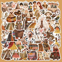 50pcs Retro Cartoon Fairy Tale Characters Series Graffiti Stickers Suitable for Helmet Desktop Wall Decoration DIY Sticker Pack