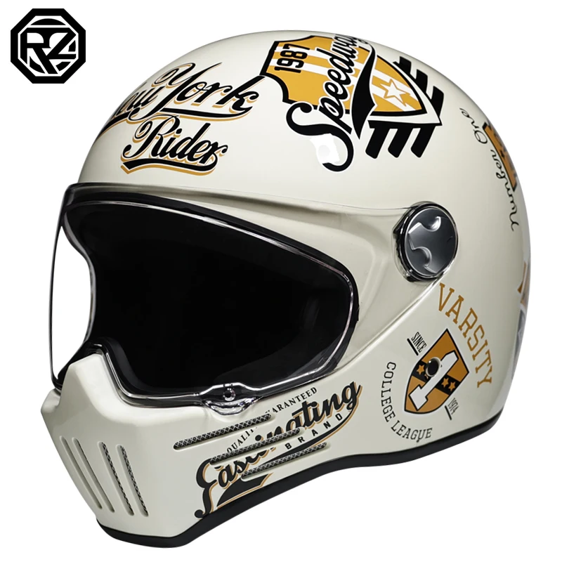 ORZ-728 Retro motorcycle helmet ABS Light cruiser full coverage helmet for men and women DOT approved