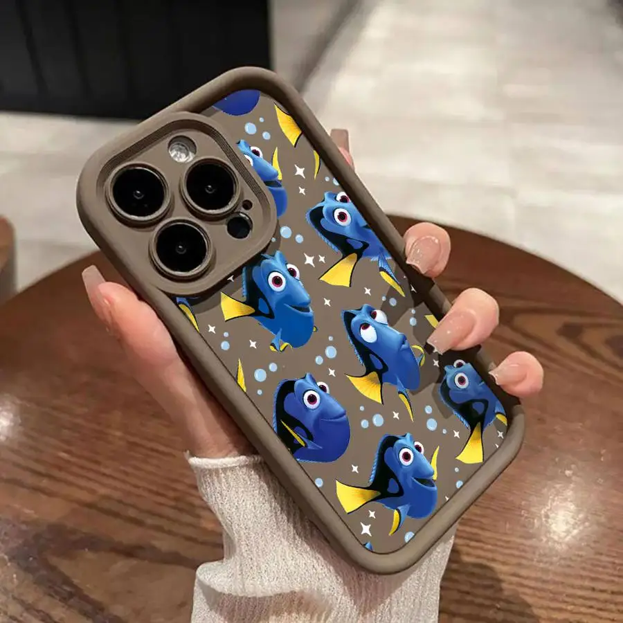 Shockproof Case for Apple iPhone 11 14 16 Pro Max 15 Plus 12 13 Mini XR X XS 7 8 Silicone Phone Cover Disney Finding Nemo Marlin