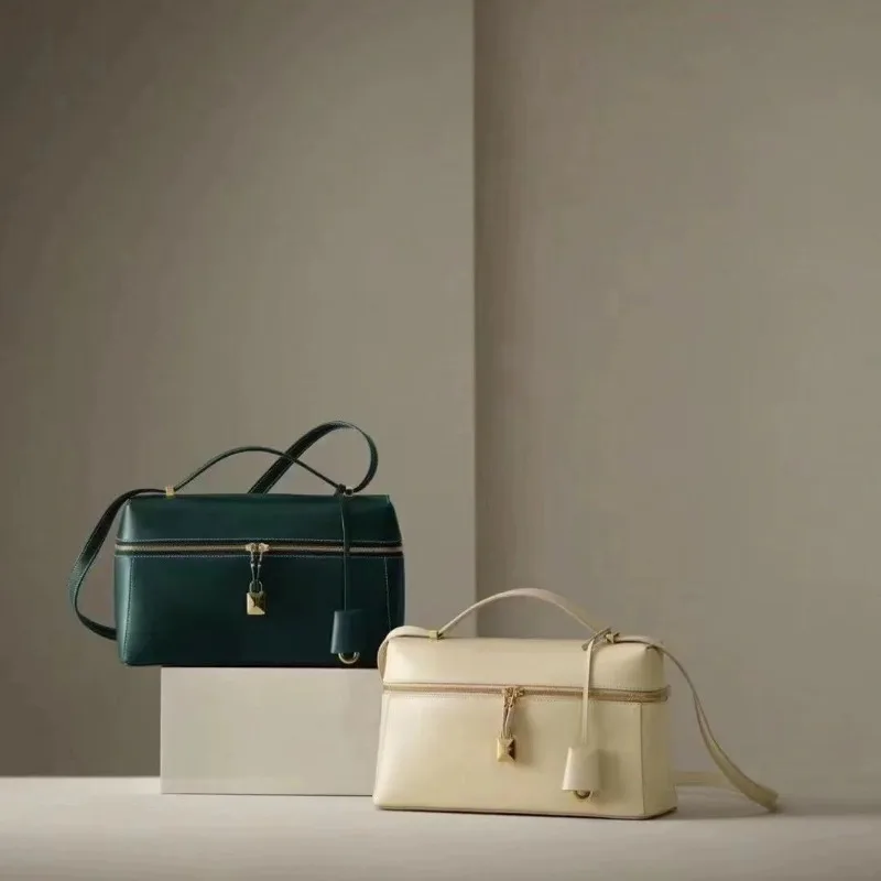 

Новая кожаная сумка-ланчбокс, универсальная сумка через плечо для поездок на работу, сумка на плечо.