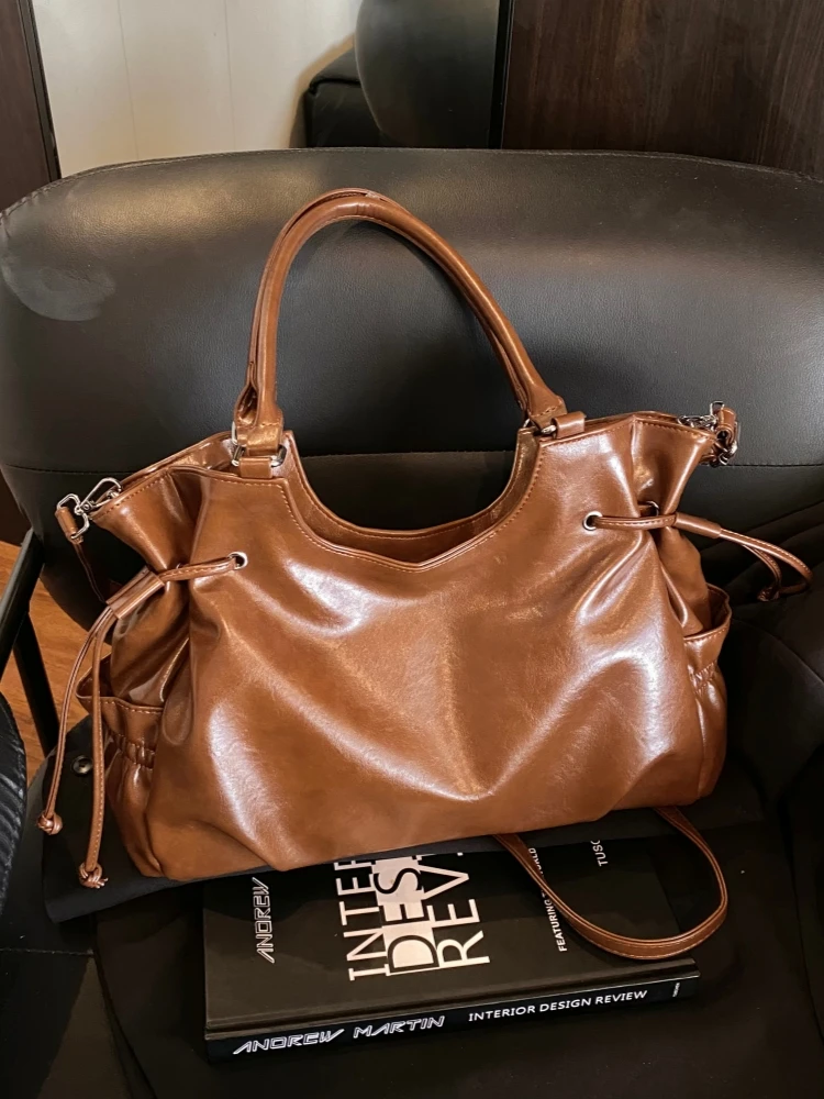 

Большая сумка-тоут в стиле ретро, женская сумка через плечо Faion, модный дизайн, новинка 2025, Sle