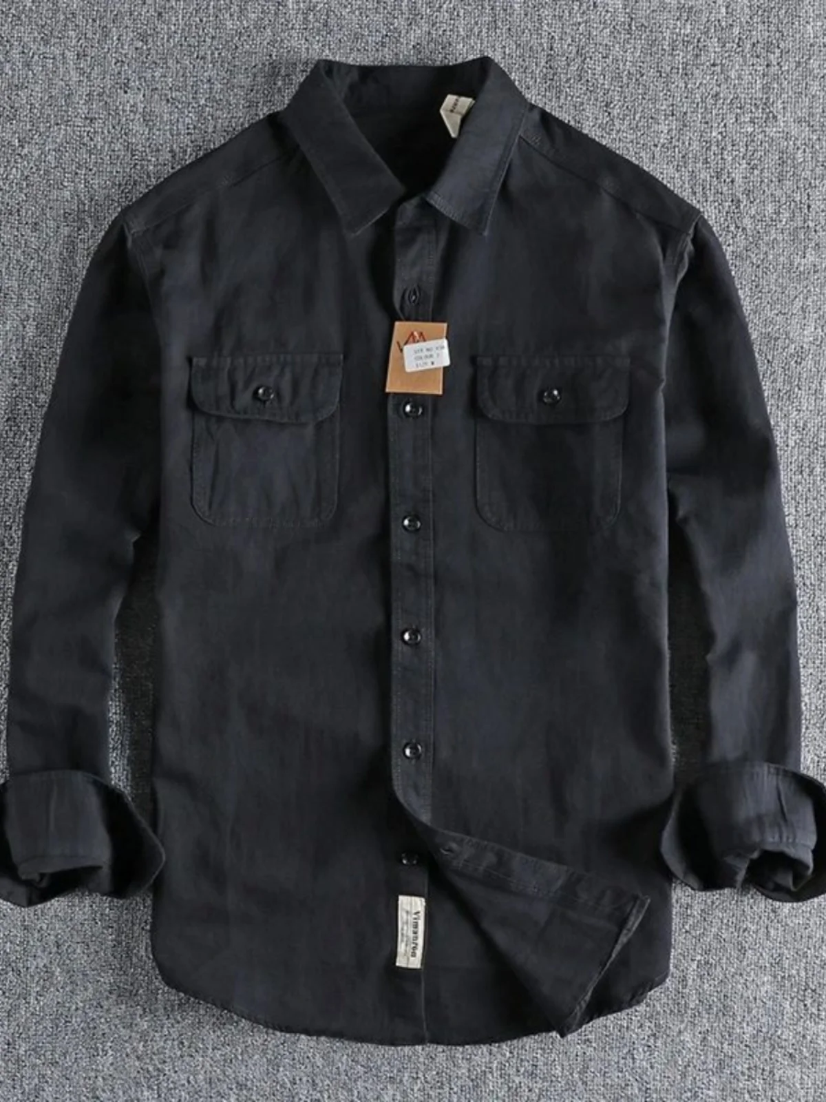 

Retro Slim Fit Long Sve Men's irt Vintage Sle Casual Faion Autumn Wear Comfortable Material European Simple Design