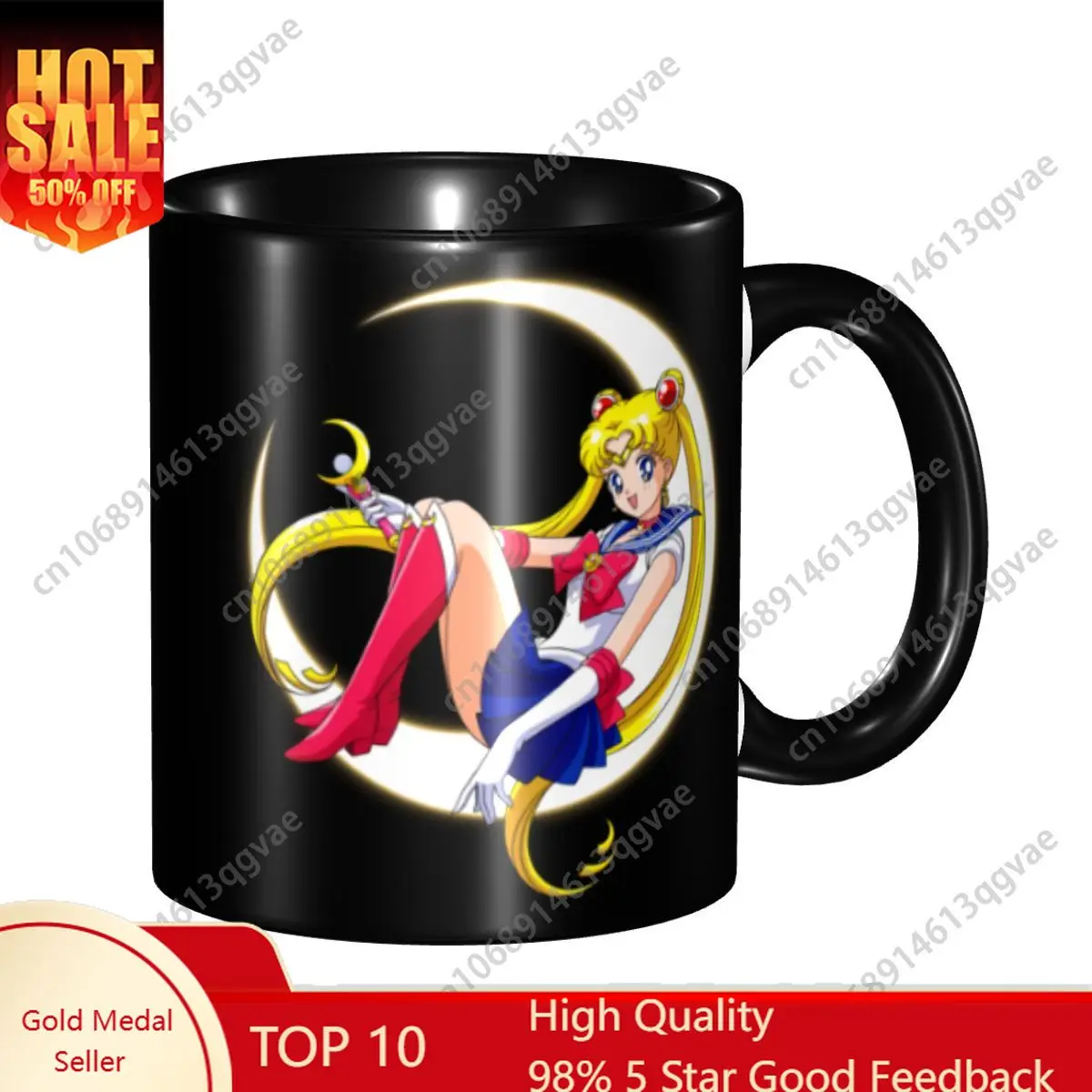 

Sailor Print Japanese Shojo Manga Coffee Mug DIY Custom Super Moon Girl Ceramic Mug Cup Creative Present