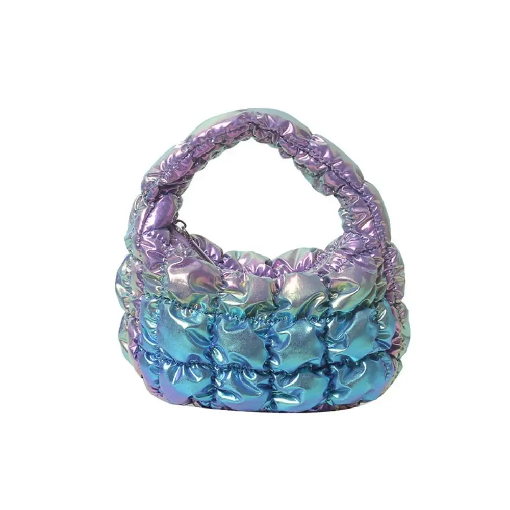 

Simple Mini Cloud Bubble Handbag Nylon Korean Style Pleated Cloud Bag Storage Bag Solid Color Underarm Bag Outdoor