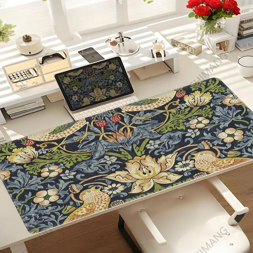 

Xxl Mouse Pad 900x400 William Morris Computer Table Gaming Pc Setup Accessories Gamer Desk Mat Mousepad Anime Large Mats Office
