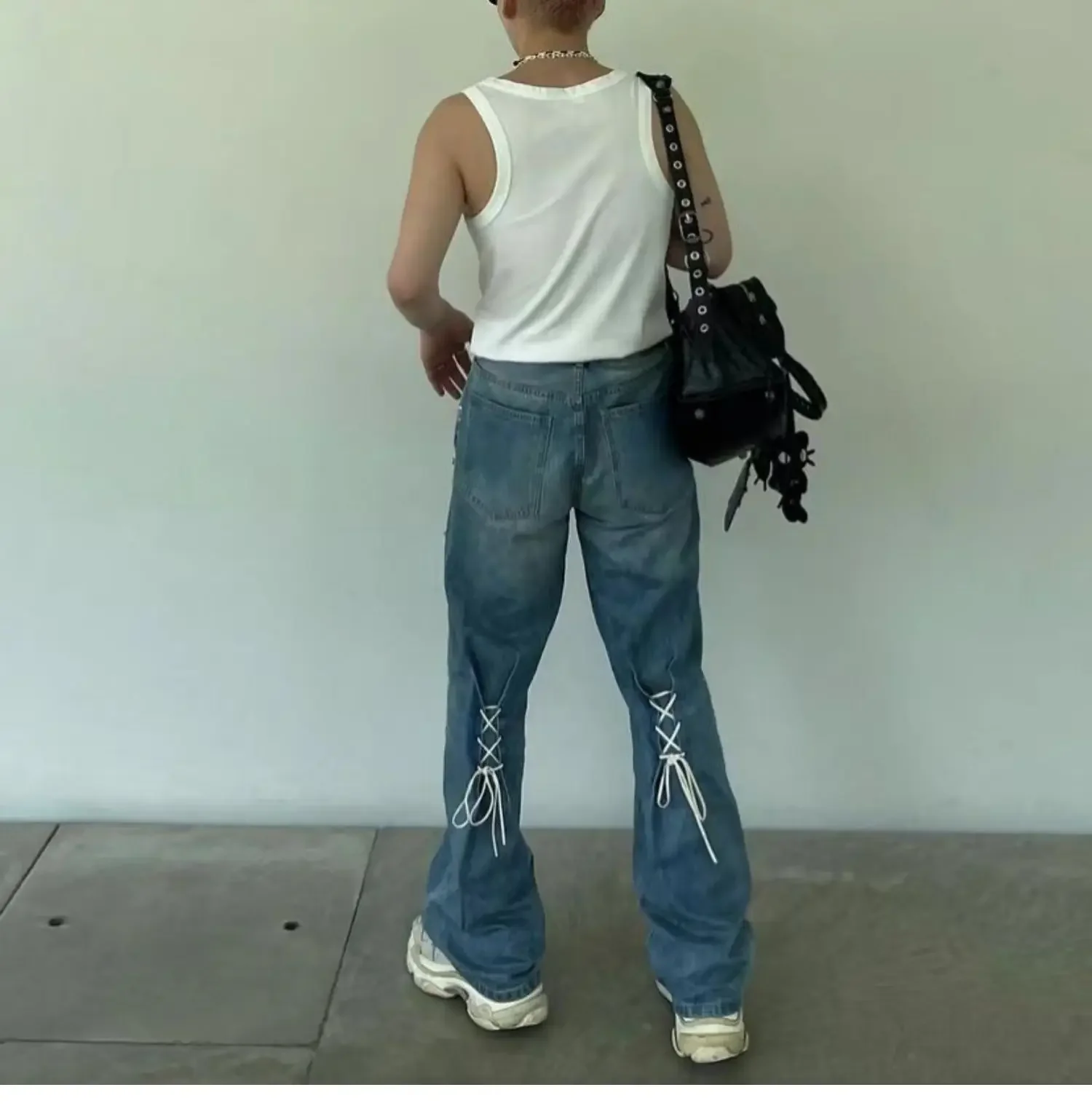 Hot Seller New 25ss Men Fashion Wide Leg Jeans  Kapital Hirata Style Wash Heavy Industry Rivet Cowboy Gemstone Pants