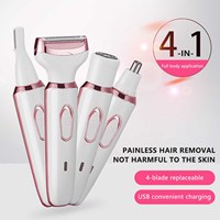 Electric Hair Trimmers for women 4 in 1 split ends under area bikini Skin Hair Remover Private Shaving Hair Removal machine