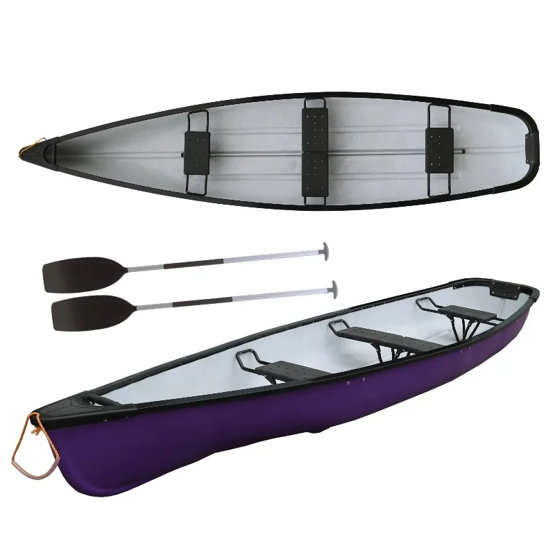 

4.53 meters 14.86 feet 110 cm wide outriggers Canadian canoe 3 plastic