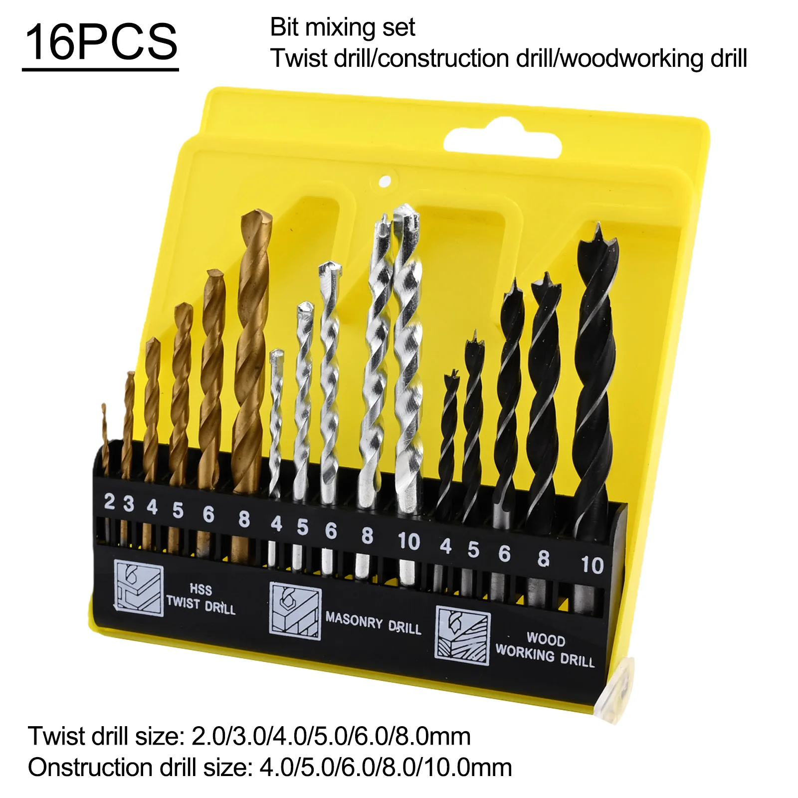 

Construction Concrete Drill Bit Set High Quality Material Precise Double Cutting Edges Tear-free Holes For Bricks
