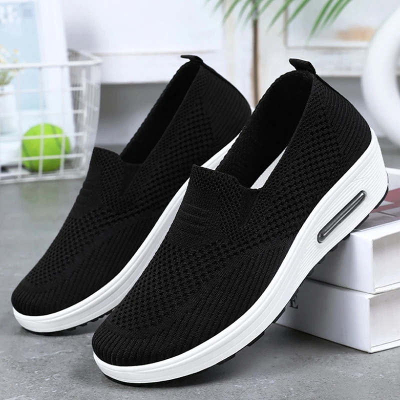 

Official-website Fashion Women's Slip-on Sneakers Mesh Lightweight Breathable Platform Shoes Comfortable Non-slip Casual Shoes