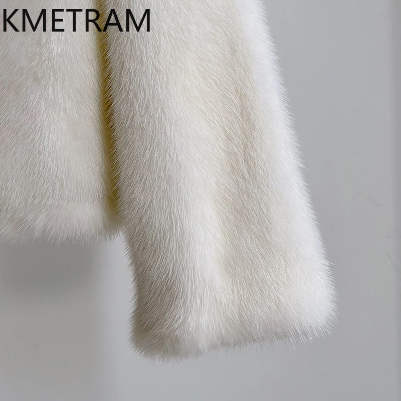 Natural Purple Label Mink Fur Coat Woman High Quality Short White Fur Jacket Winter Clothes Women Jackets 2025 шуба женская