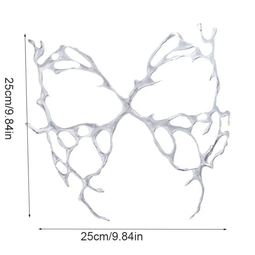 Creative Animal Butterfly Mask Transparent Resin Halloween Masks Ancient Style With Hair Clip Full Face Cover Perform