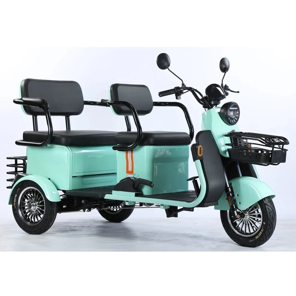 

48V/60V Electric Tricycle - 500W/800W Two-Seat Three-Wheel E-Bike, Open Body Cargo Trike with Quality Certification