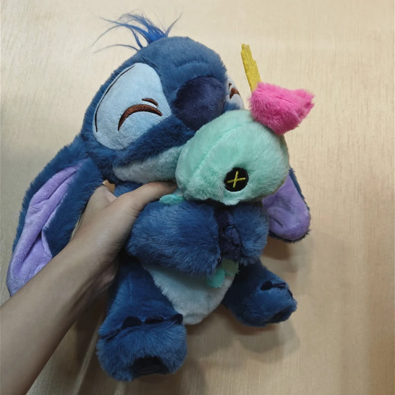 Disney Stitch Peluch Toy 30cm Cartoon Embrace Scrump Stuffed Doll Collection Plush Pillow Appease Toys Collection Model Toy