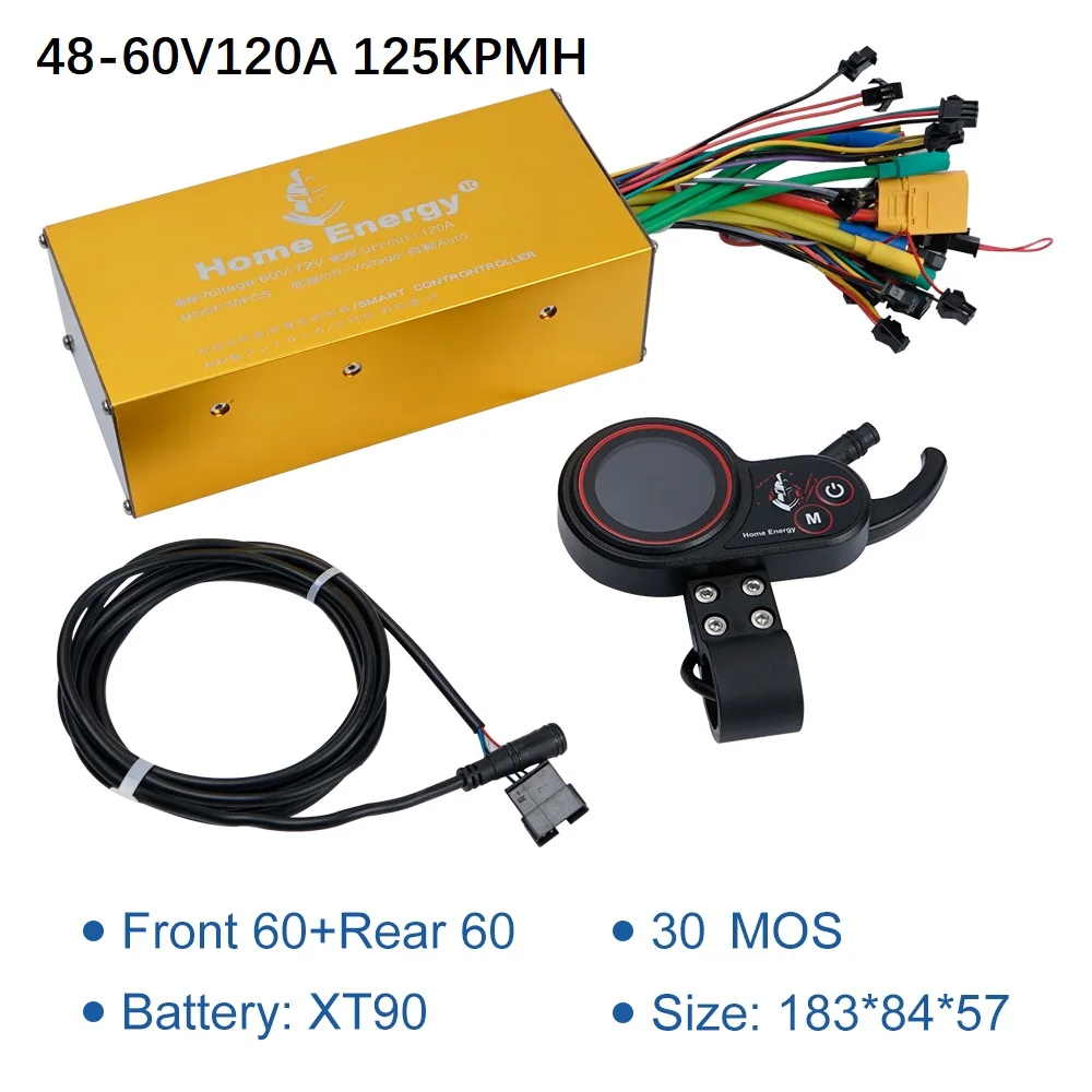 ANNOYBIKE Elektrofahrrad Dual Drive Controller 48v60v72v 50A70A90A120A160A Wasserdichtes Kabel für Elektro-Motorrad-Roller LCD-Display 5