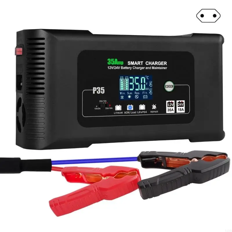 

35A Automatic 12V 24V Car Battery Maintainer with Reconditioning Y3ND