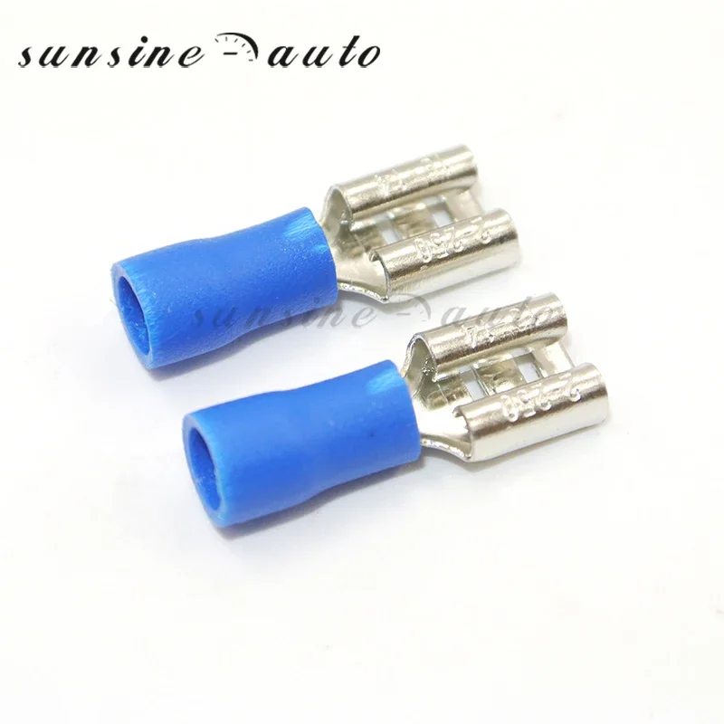 1000 buah Terminal Crimp listrik terisolasi pria wanita 2.8mm 4.8mm 6.3mm untuk 0.5-6mm2 22-10AWG konektor kawat kabel