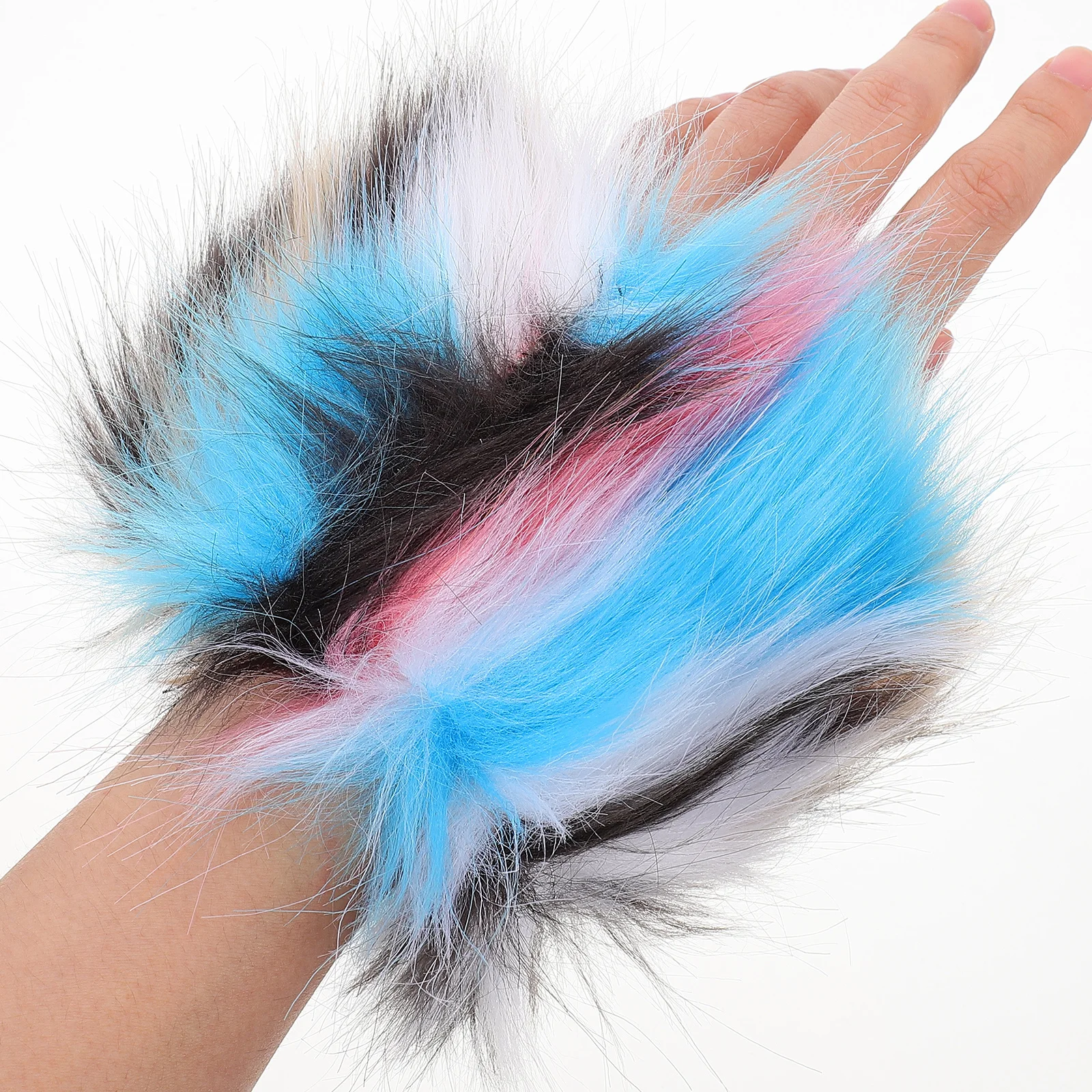 

2Pcs Wrist Warmers Arm Accessories Women Soft Warm Winter Wear Halloween Christmas Daily Use Furry