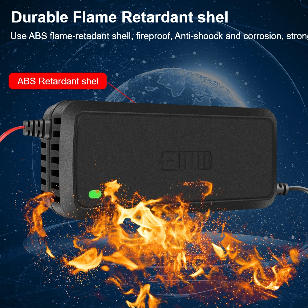 12V 5A Intelligent Fast Power Charging Full Automatic Car Battery Charger 3 Stages Lead Acid AGM GEL Battery-chargers