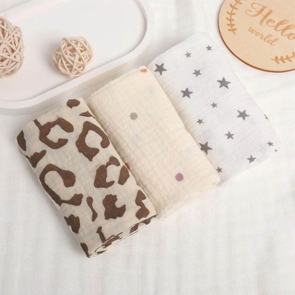 High Quality 4-Layer Pure Cotton Cotton Washcloth Soft Absorbent Square Towels Towels Gauze Cotton Newborn Burp Cloth