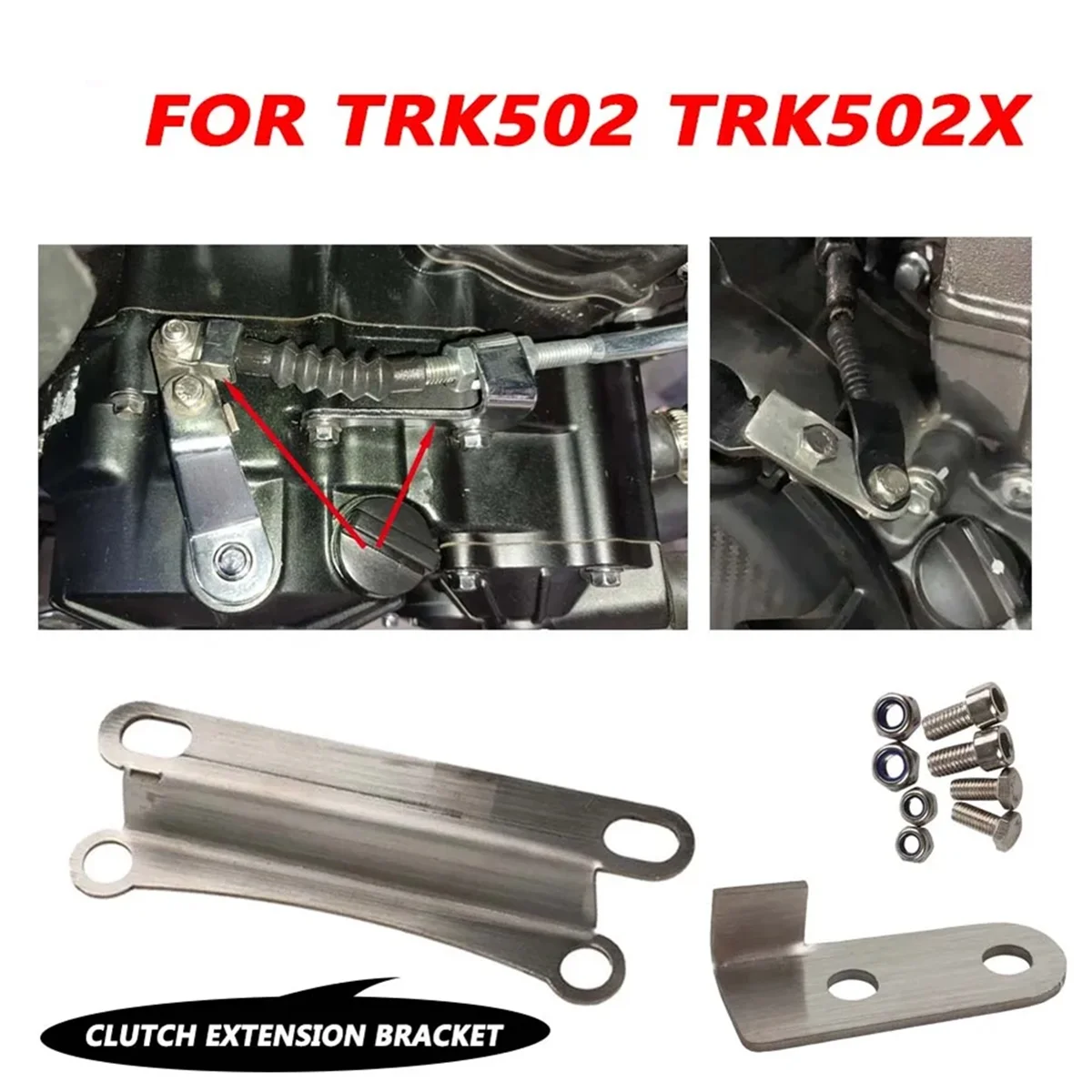 Motorcycle Clutch Extension Bracket Labor-Saving One-Finger Clutch Lever Clutch Arm for TRK502X TRK502 TRK502 X