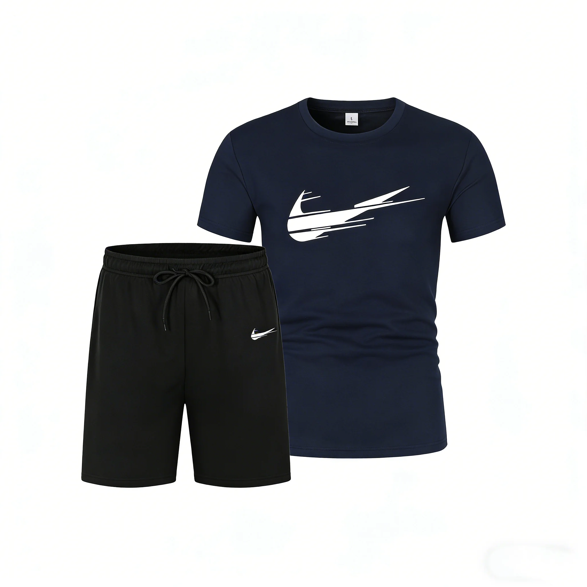New men's two-piece set including mesh T-shirt and shorts for sports, fitness training, running and quick-drying T-shirt set - Image 5